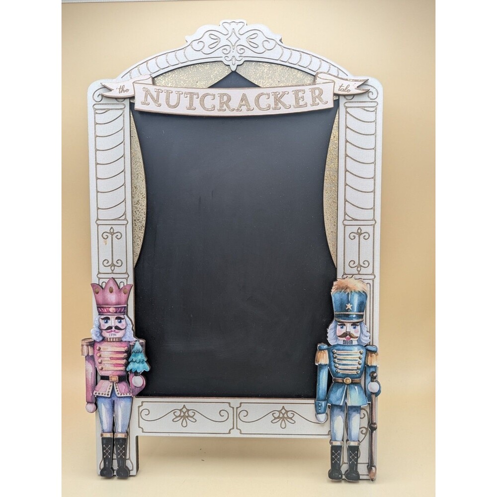 Ashland Christmas Nutcracker Christmas Chalkboard Table Decor Stand 15x10